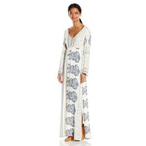 O'Neill White and Blue Maxi Dress
